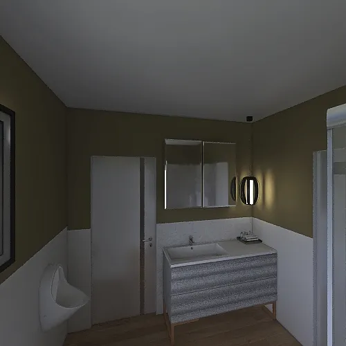 dom  łazienka z 1 półką 3d design renderings