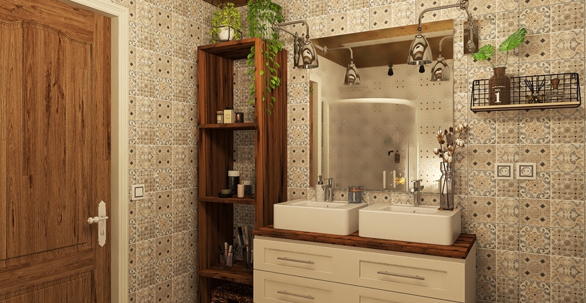 House style in the French countryside Interior Design Render