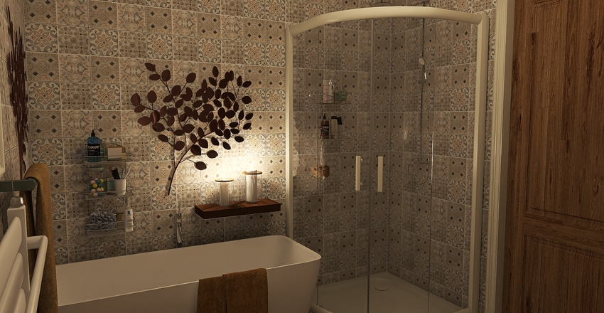 House style in the French countryside Interior Design Render
