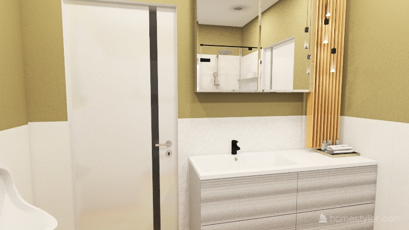 Copy of dom łazienka z półkami schodki 3d design renderings