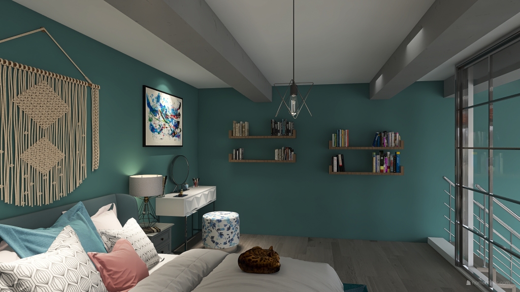 Loft Apartment in Boston 3d design renderings