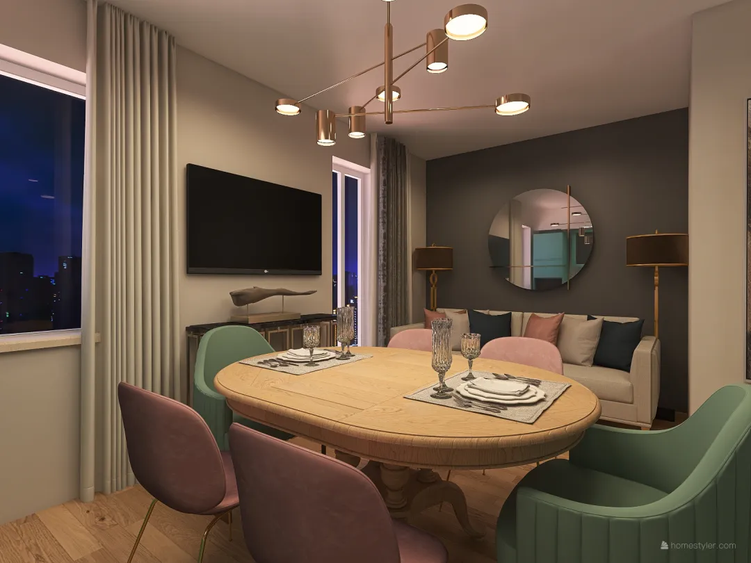 Гостиная Бугры 3d design renderings