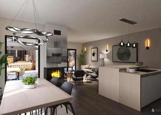 Downtown Apartment Design Rendering