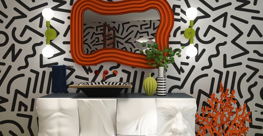 Memphis Mood Interior Design Render