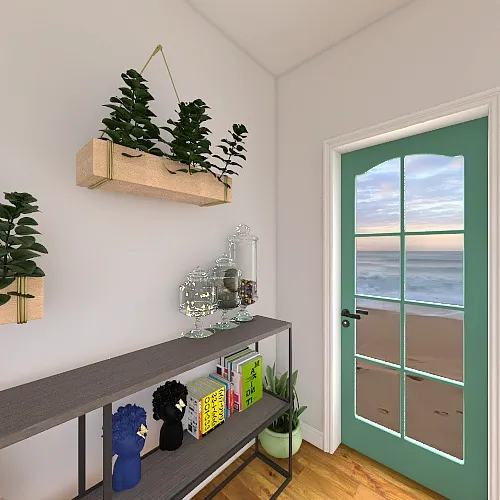 one bedroom beach house 3d design renderings