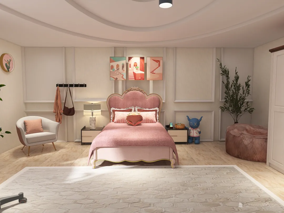 Princess's bed room❤. 3d design renderings