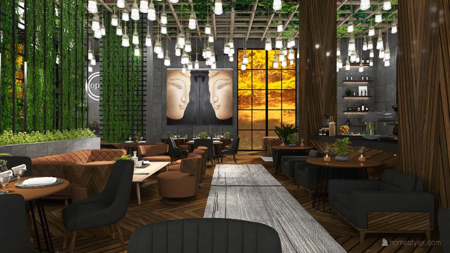 El Mano Restaurant 3d design renderings