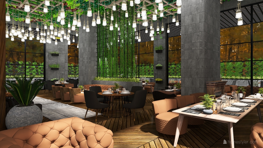 El Mano Restaurant 3d design renderings