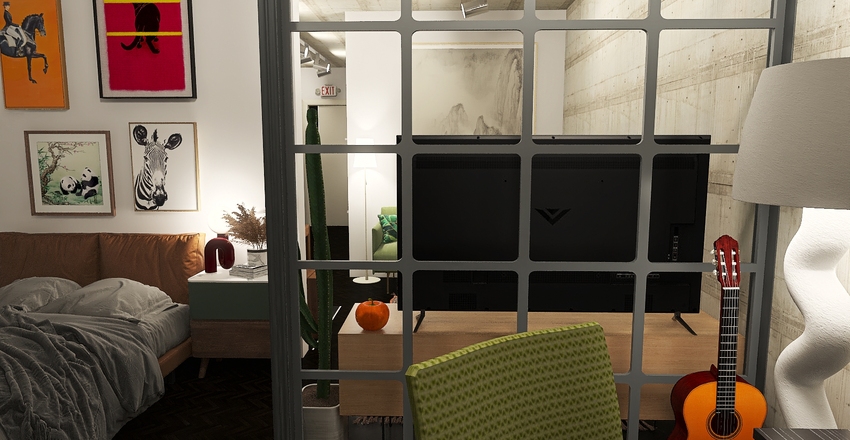 Sylvia's NY studio Interior Design Render
