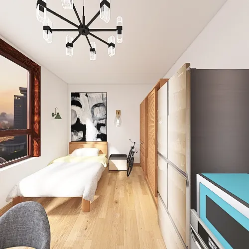 Minimalist downtown loft 3d design renderings