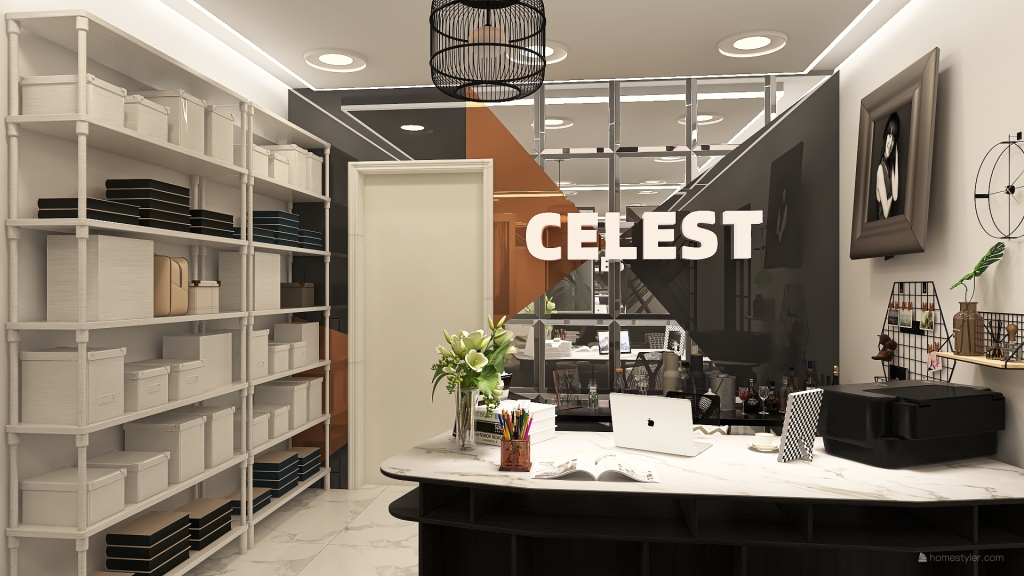 celest office 3d design renderings