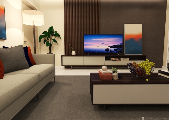 living room 2 Design Rendering