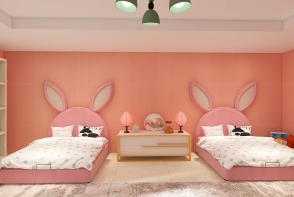 ＂Quiet life＂ Kids bedroom Design Rendering