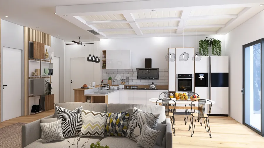 Scandinavian HOME SWEET HOME ColorScemeOther Beige WoodTones 3d design renderings