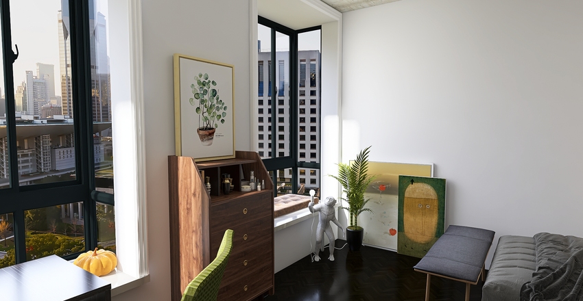 Sylvia's NY studio Interior Design Render
