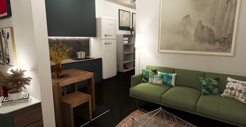 Sylvia's NY studio Interior Design Render