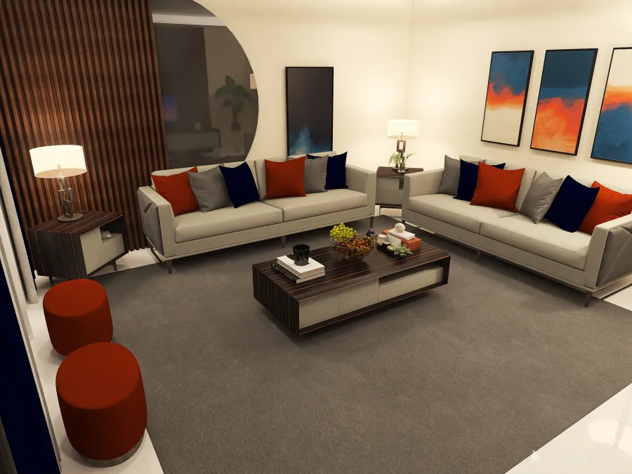 living room 2 3d design renderings
