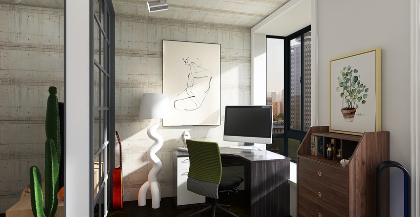Sylvia's NY studio Interior Design Render