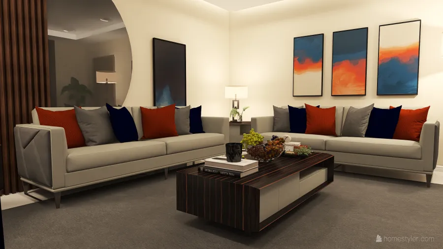living room 2 3d design renderings