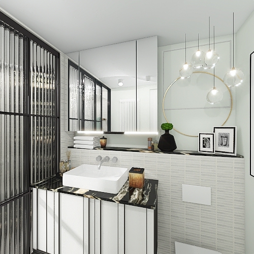 Small bathroom makeover Interior Design Render