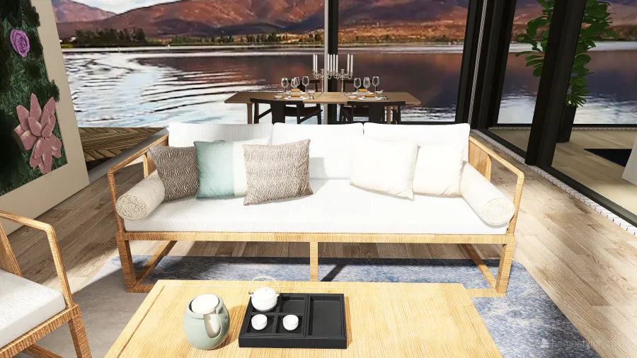 Outdoor Living Lake House 3d design renderings