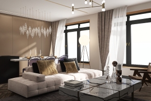 Contemporary Modern StyleOther Moscow apartment Design Rendering