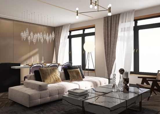 Contemporary Modern StyleOther Moscow apartment Design Rendering