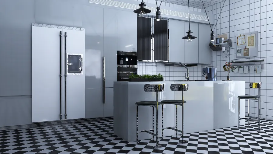 kitchen with pantone 2021 colors 3d design renderings