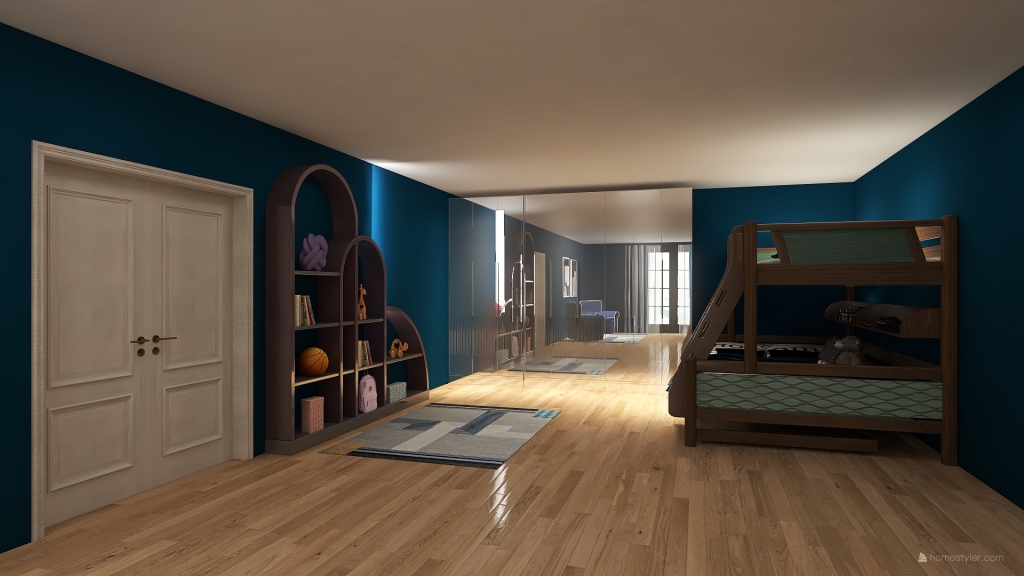 Boys bedroom 3d design renderings