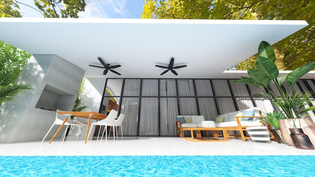Casa López Rebagliatte V3 3d design renderings