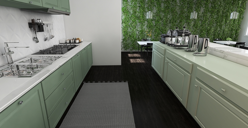Chic Cafe Interior Design Render