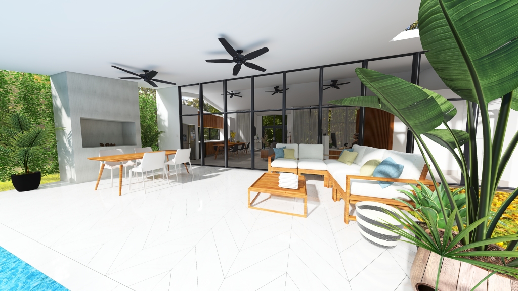 Casa López Rebagliatte V3 3d design renderings