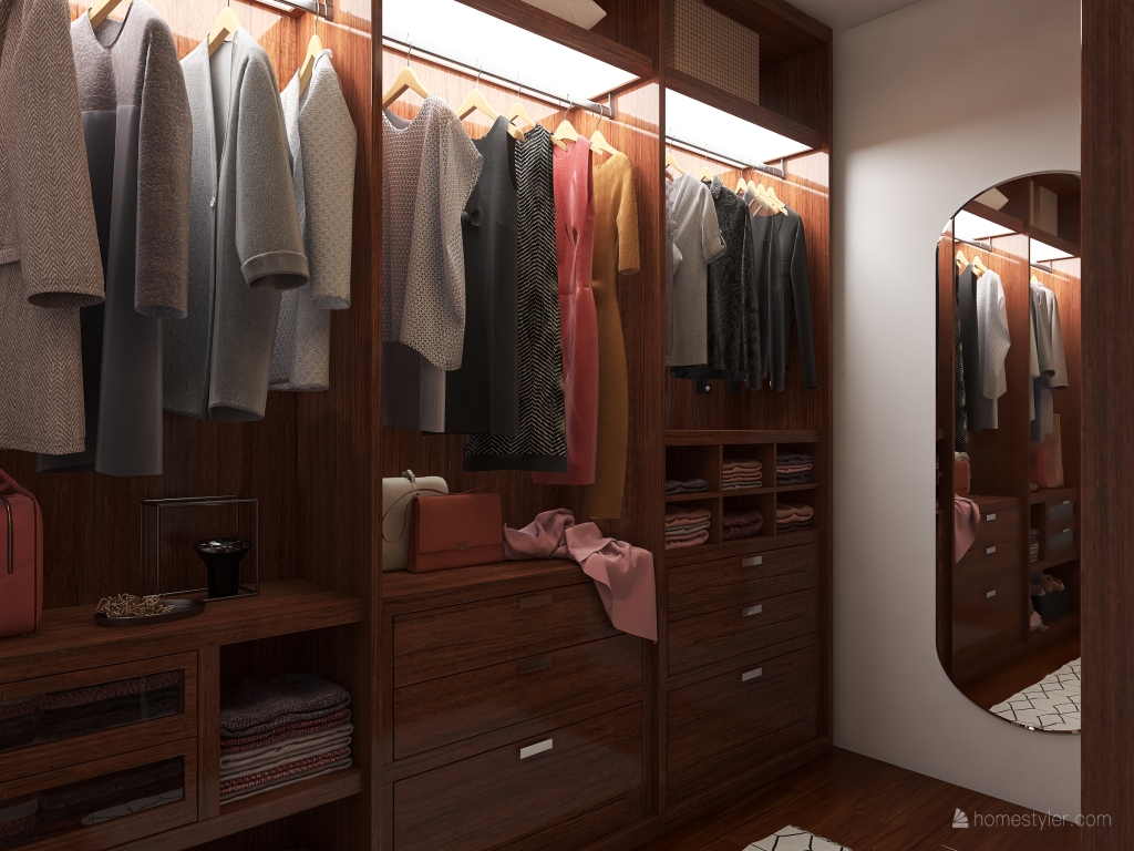 Master Closet 3d design renderings