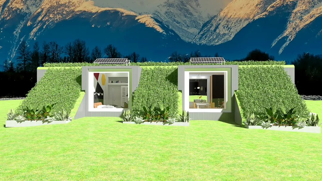 Eco House 3d design renderings