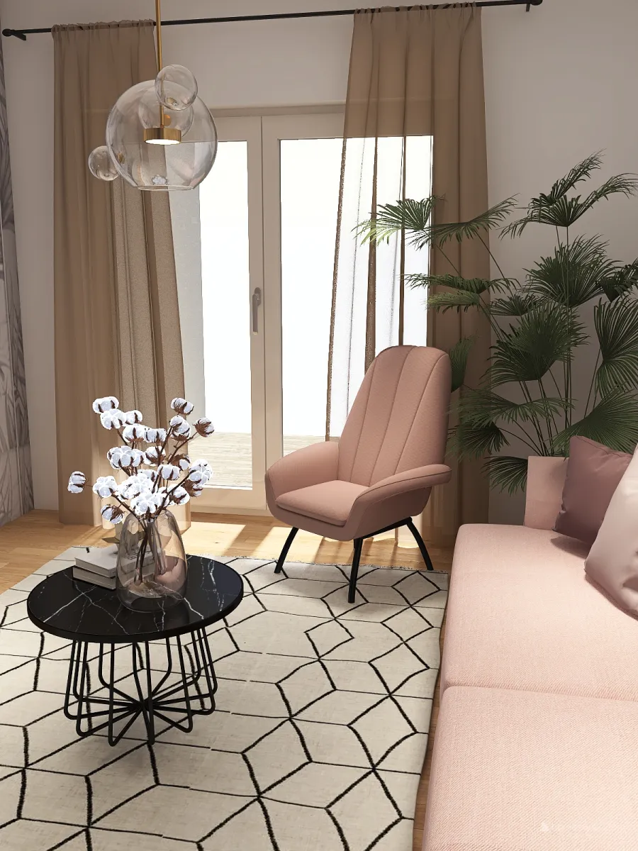 shades of pink 3d design renderings