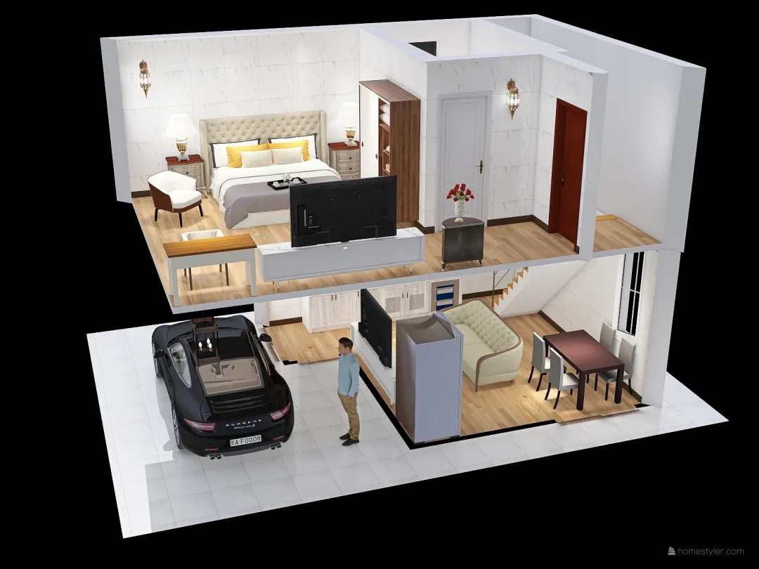 mini hotel 6 3d design renderings