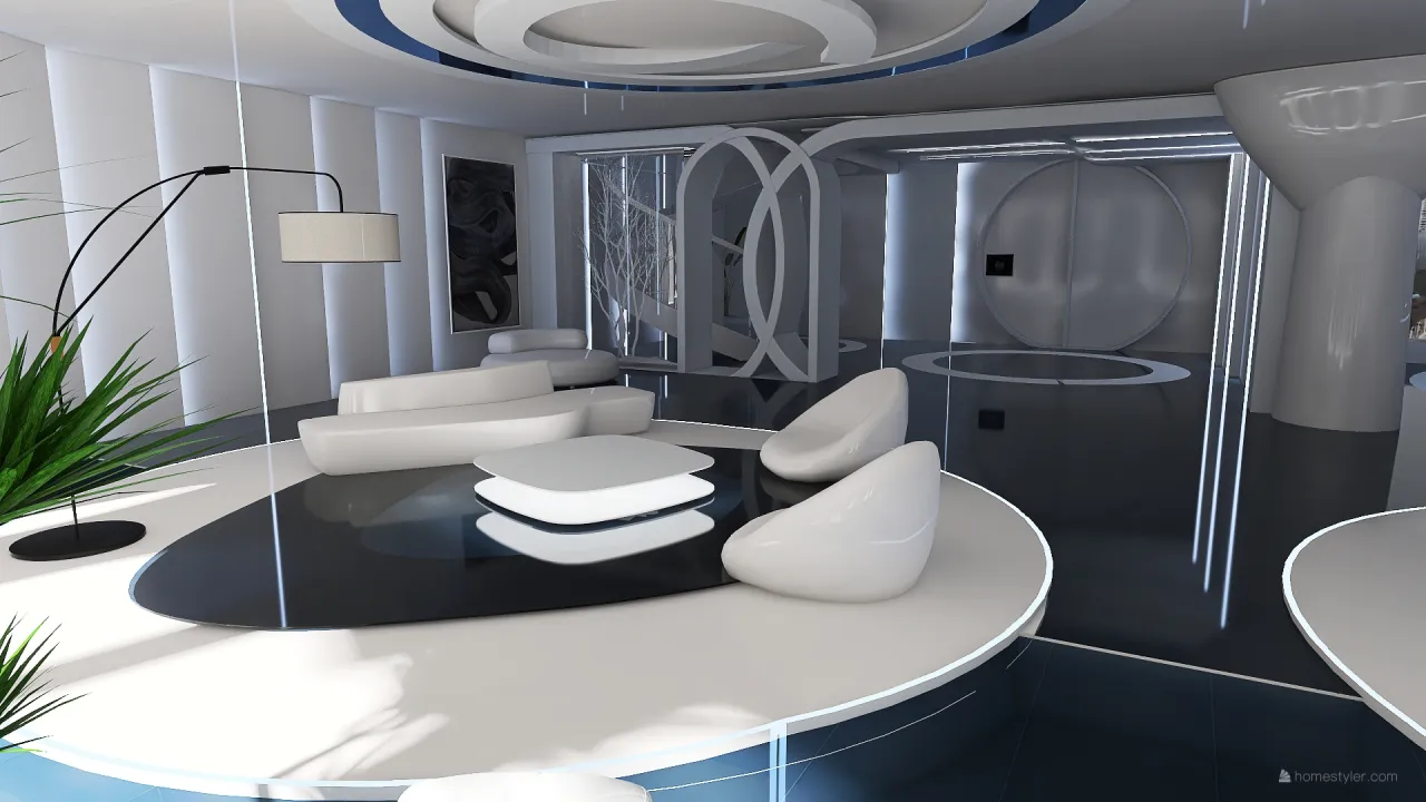 Modern StyleOther White Blue ColorScemeOther UnnamedSpace 3d design renderings
