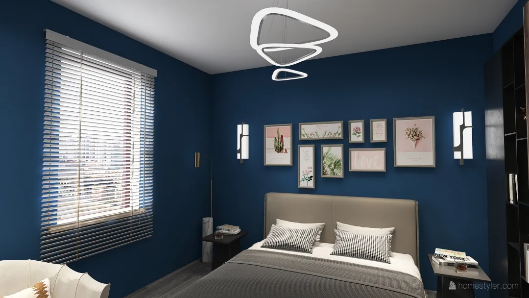bed room1 3d design renderings