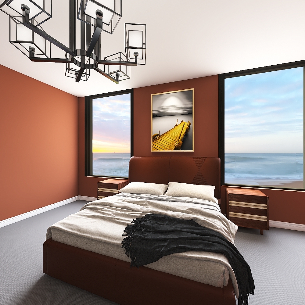 Guest Bedroom 2 3d design renderings