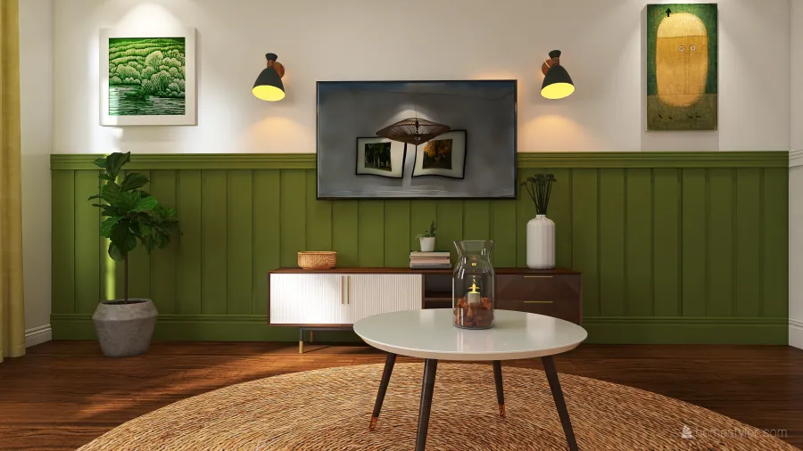 green decor 3d design renderings