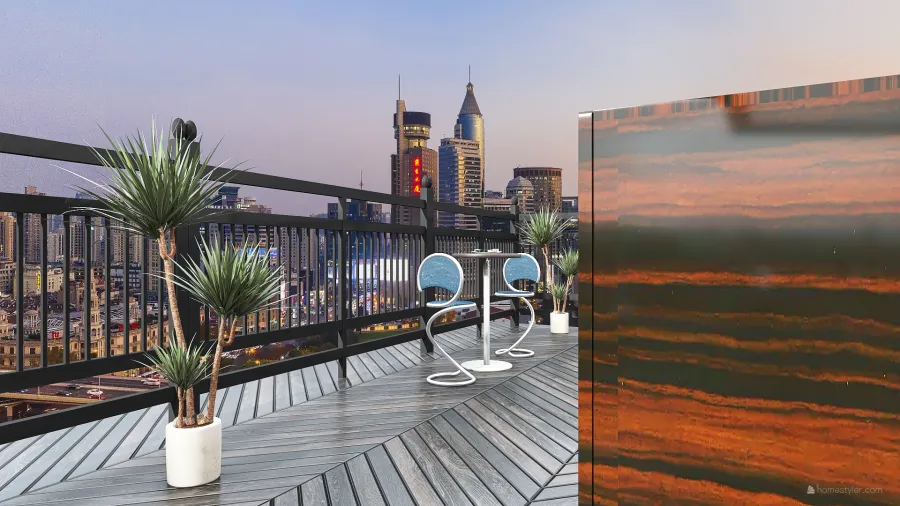 Onyx Rooftop Bar 3d design renderings