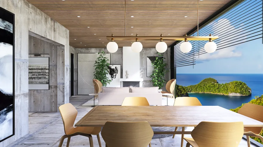 Earthy tone apartment 3d design renderings