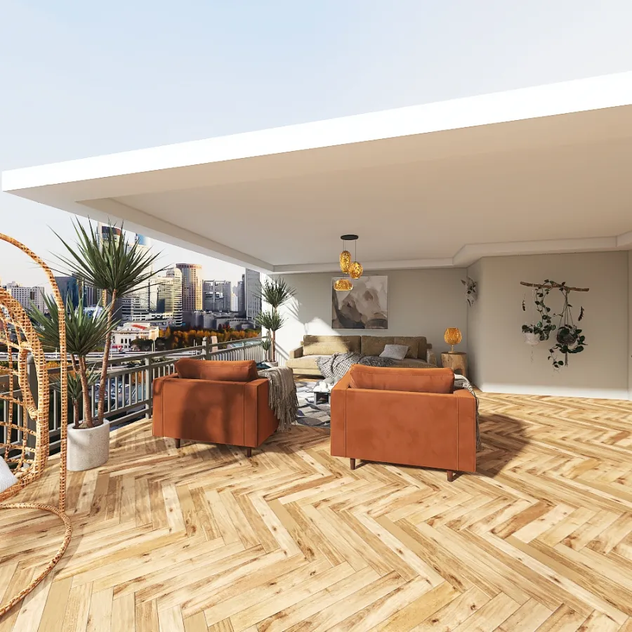 StyleOther TropicalTheme Apartment - Earthy tones WarmTones Orange Beige ColorScemeOther EarthyTones 3d design renderings