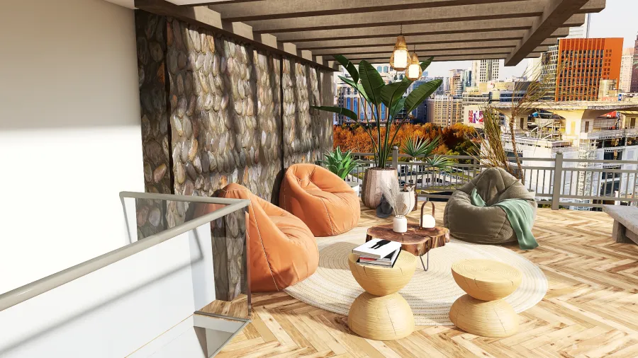 StyleOther TropicalTheme Apartment - Earthy tones WarmTones Orange Beige ColorScemeOther EarthyTones 3d design renderings