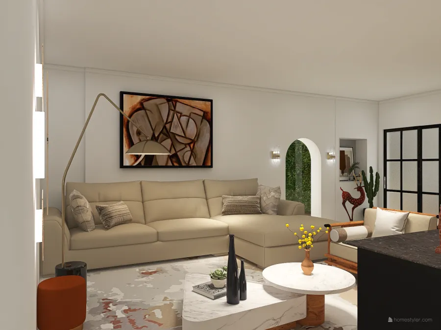 Luxury & natural etnic 3d design renderings