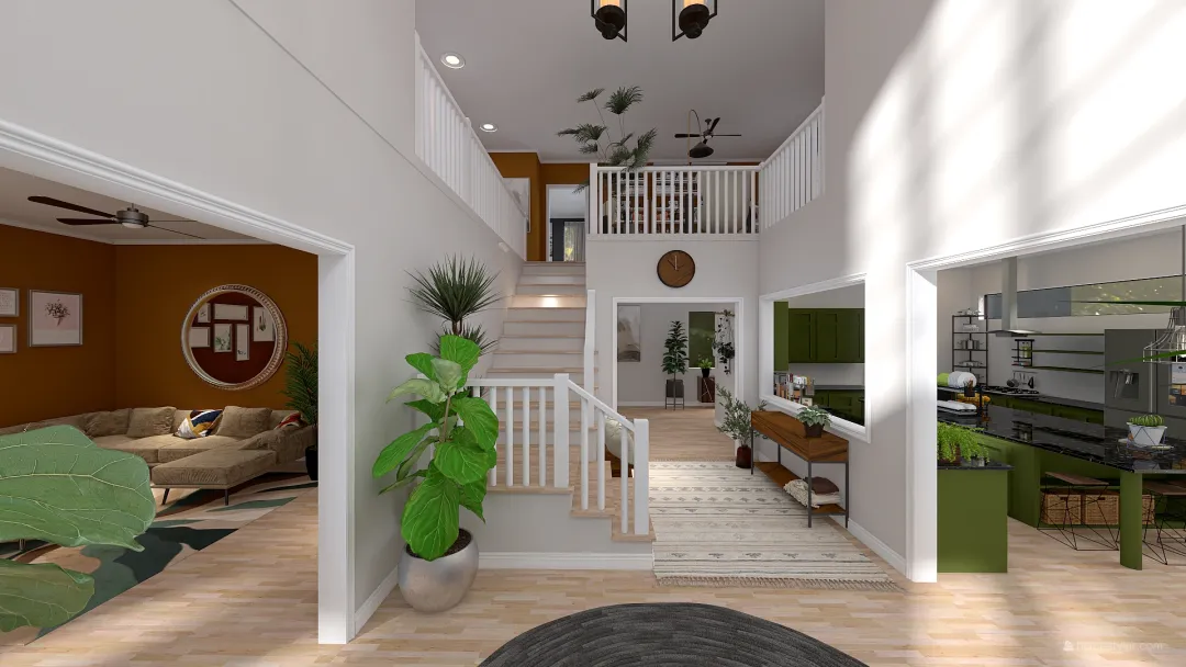 Modern Classic Family Home 3d design renderings