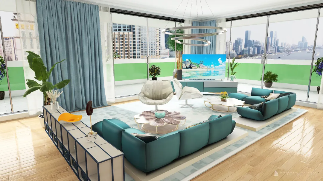 Shanghai Luxury Appartment 3d design renderings