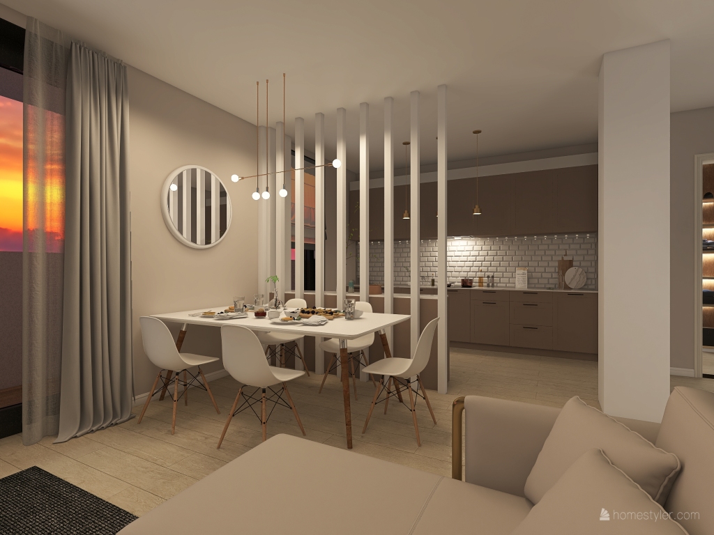 Scandinavian suite 3d design renderings