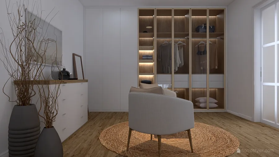 Scandinavian StyleOther ColorScemeOther WoodTones ColdTones Bedroom 3d design renderings