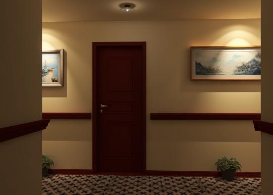 Grand hotel corridor Design Rendering
